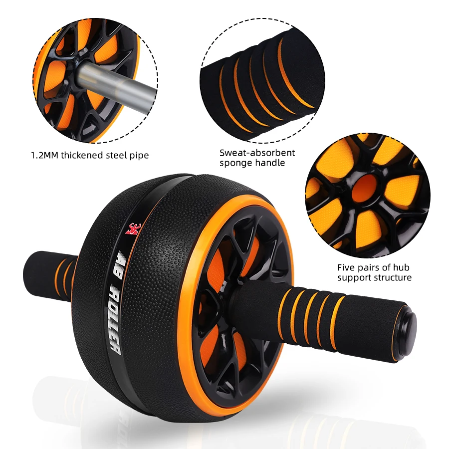 Description Picture 5 of itemAb Roller Workout Fitness Exercise Abdominal Wheel Roller Elastic Strength For Arm Waist Leg Training Roll Out Muscle Equipment