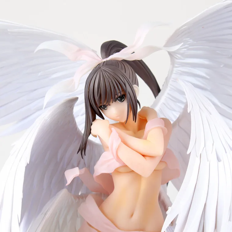 New figurine skytube Shining Ark anime Figure Seraphim Sakuya Sexy Angel Action figure feather ver PVC 35cm collection model (8)