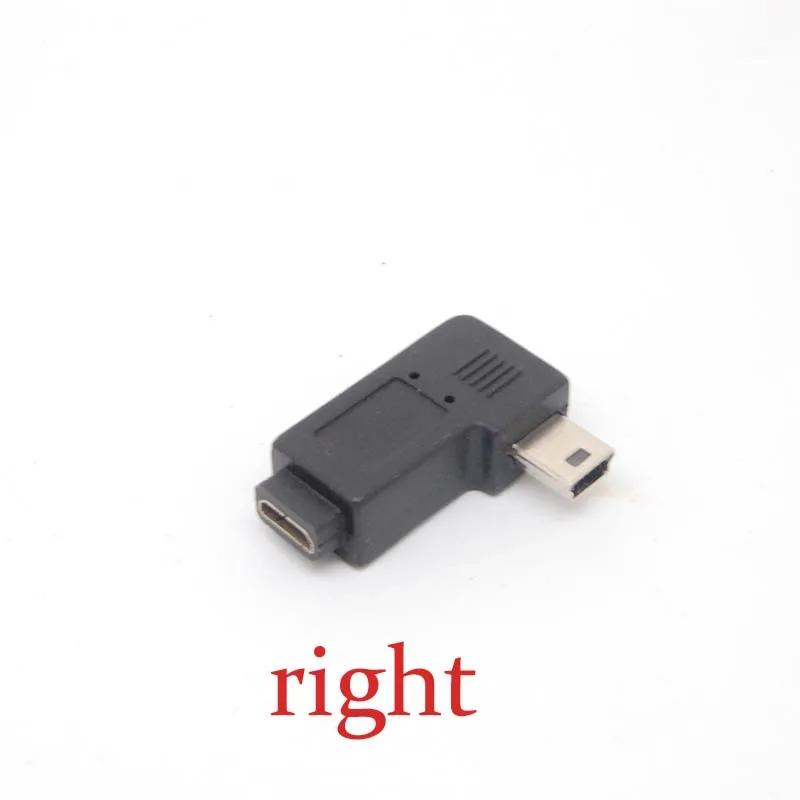 Мини-usb тип A папа к Micro usb B Женский 90 градусов правый/левый угол адаптера