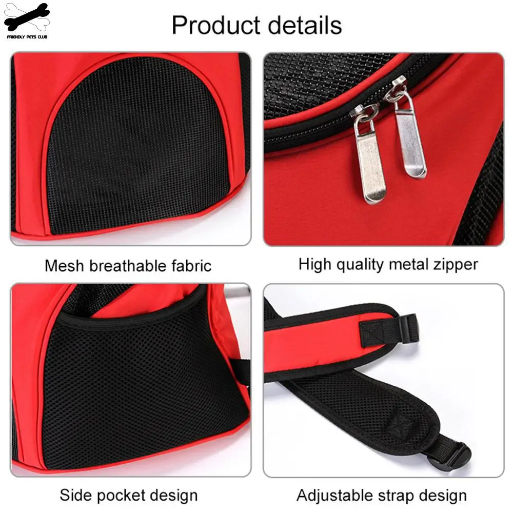 Pet Bag Outing Portable Cat Bag Mesh Dog Breathable Pet Backpack Double Shoulder Front Backpack Portable Travel