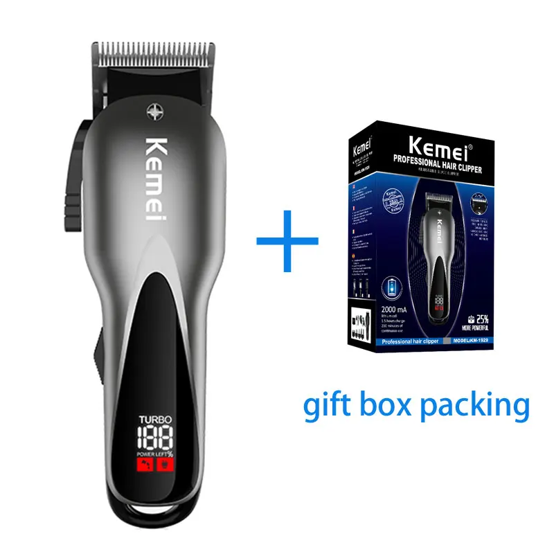 Gift box packing Kemei электрический триммер для волос kemei профессиональная машинка для стрижки волос мощный станок для бритья волос Стрижка волос борода электрическая бритва - Цвет: Gift box packing