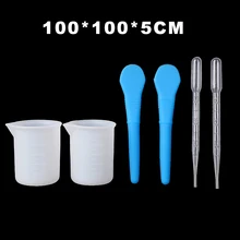 

Newest 6Pcs Measuring Cup Dropper Set Reusable Mix Measuring Cups Epoxy Resin Tools Handmade Tools Jewelry Making Durable Sticks