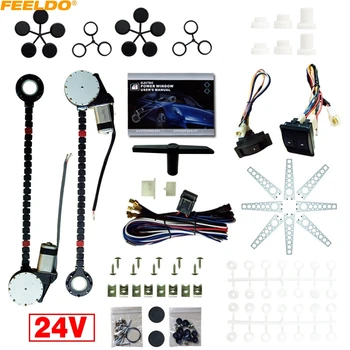 Motobots 1 セットDC24Vユニバーサル車/トラック 2-ドア電動パワーウインドウキット 3 ピース/セットスイッチとハーネス # AM4422