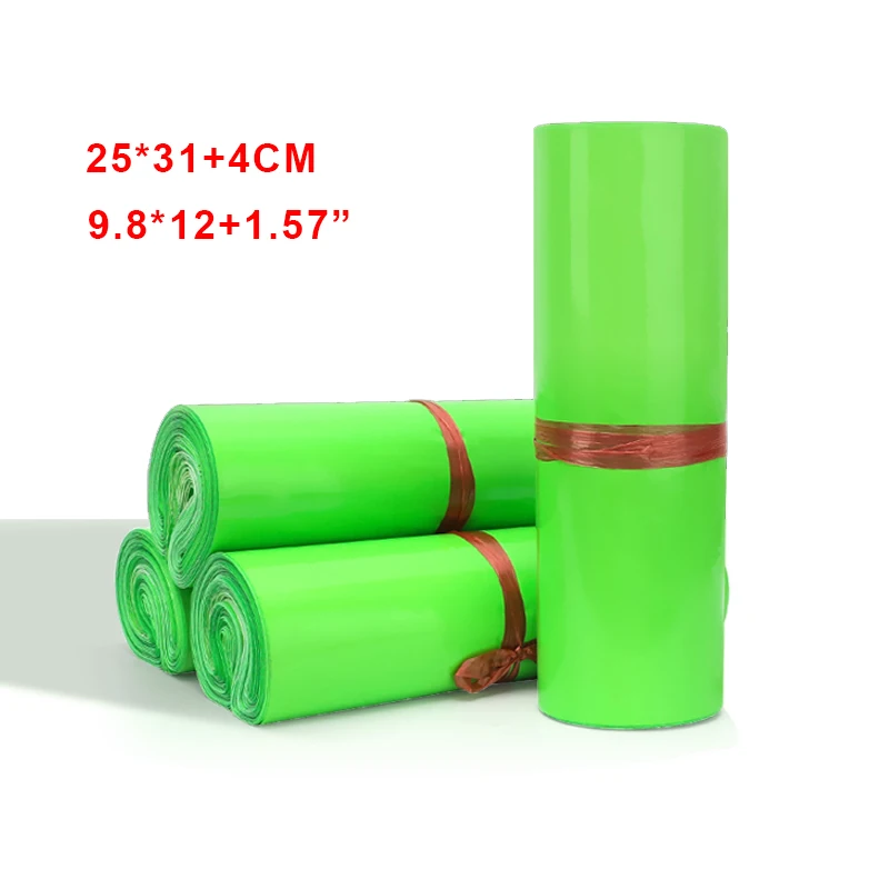 25x31cm(10pcs) 5 размер зеленые конверты для многократной почтовой пересылки сумки с самоклеящимся, разрывные почтовые сумки 10 шт - Цвет: 25x31cm(10pcs)