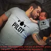 Funny Pilot/Co-pilot Family Matching Clothes Father and Son Matching Shirts Dad and Son Family Look Tshirts Baby Clothes Gift 2