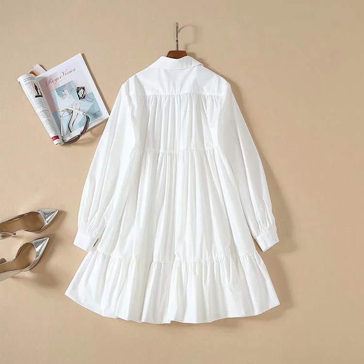 SEQINYY Long White Shirt Spring Summer New Fashion Design Women Long Sleeve A-line Loose Blouse Cotton