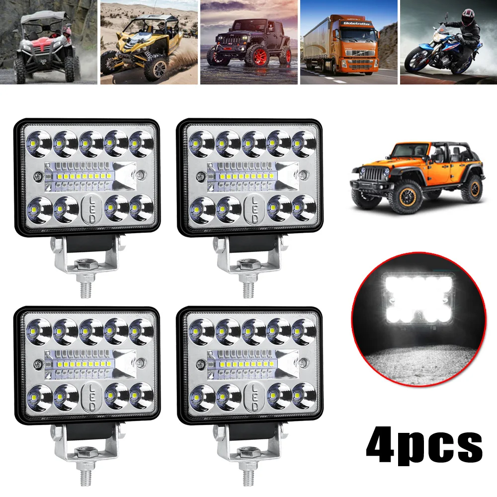 

12V-24V 57W 3 Inch Car Forklift 3030 19-LEDs Wide View Work Light 2800LM 6000K Off-Road SUV Truck Waterproof LED Work Light