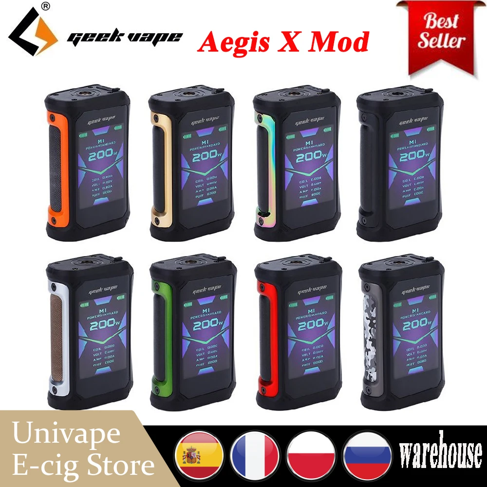 Оригинальный бокс-мод Geekvape Aegis X мощностью 200 Вт с двойной батареей 18650