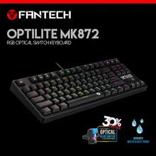Fantech MK872 RGB оптическая ось механическая клавиатура все кнопки не имеют коллизии макро водонепроницаемый игровой Keybord для плеера