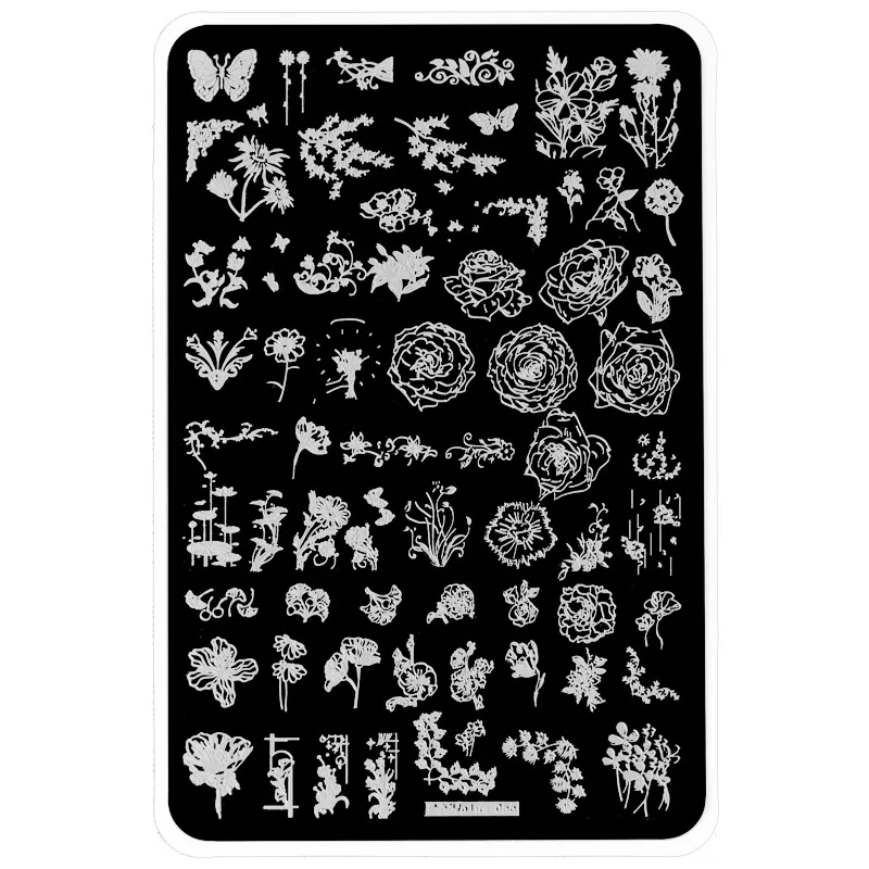 1PC**9.5X14.5cm Nail Art Stamping Plate 304 Stainless Steel Templates  Plates Image--Unique Design/Lace design nail Stamp Plate