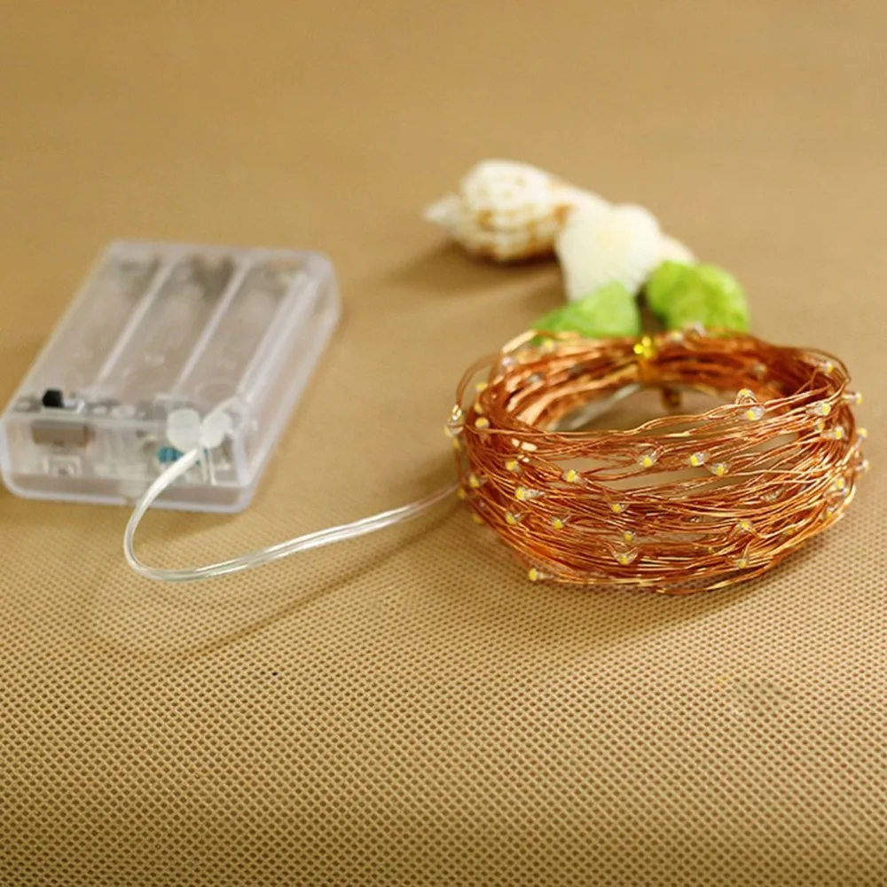 10m 100 lamp Led Strings Copper Wire 3XAA Battery Operated Christmas Wedding Party Decoration LED String Fairy Lights