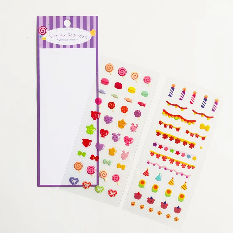 

2 Sheets/Bag Birthday Cabdy Party Decorative Bullet Stickers Diary Handbook Decoration