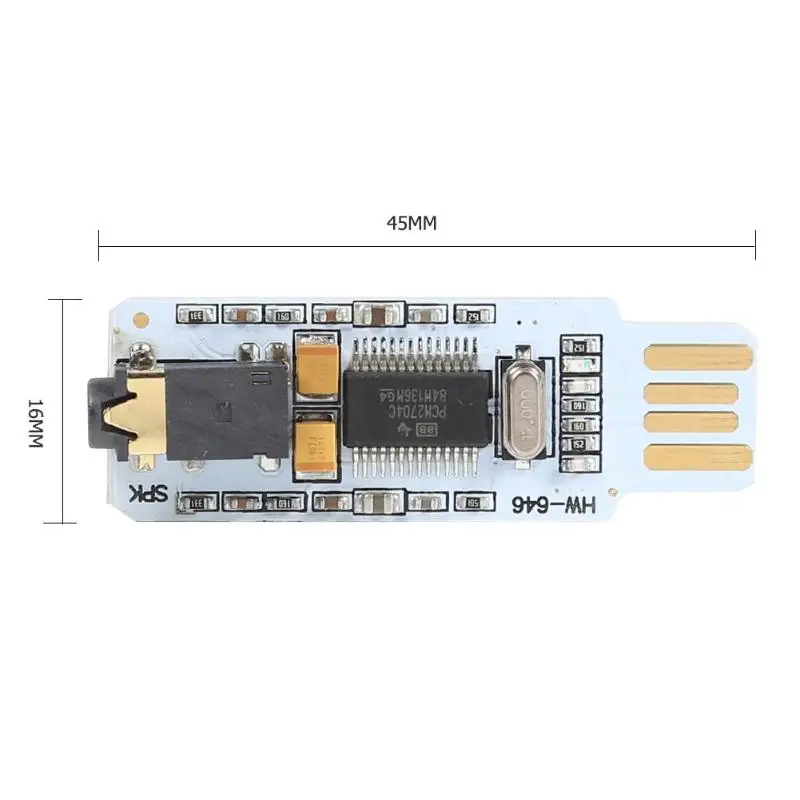 Крошечный PCM2704 аудио ЦАП USB до 3,5 мм звуковая карта декодер плата Бесплатный драйвер для ноутбука