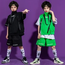 

New Korean Top Pants Jazz Suit Children Hiphop Street Dance Clothes Boys Girls Hip Hop Costumes Kids Street Dance Outfit suits
