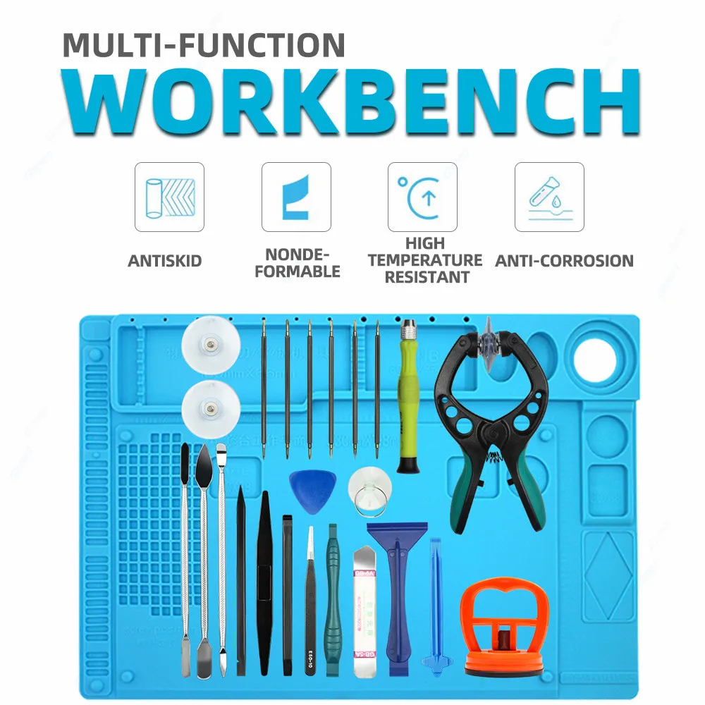 Upgraded 19 PCS Phone Screen Repair Kit, 8 PCS Screwdrivers, Strong Suction  Sucker Pliers, Plastic Pry Tool, Crowbar Paddles Tweezers Scraper Knife