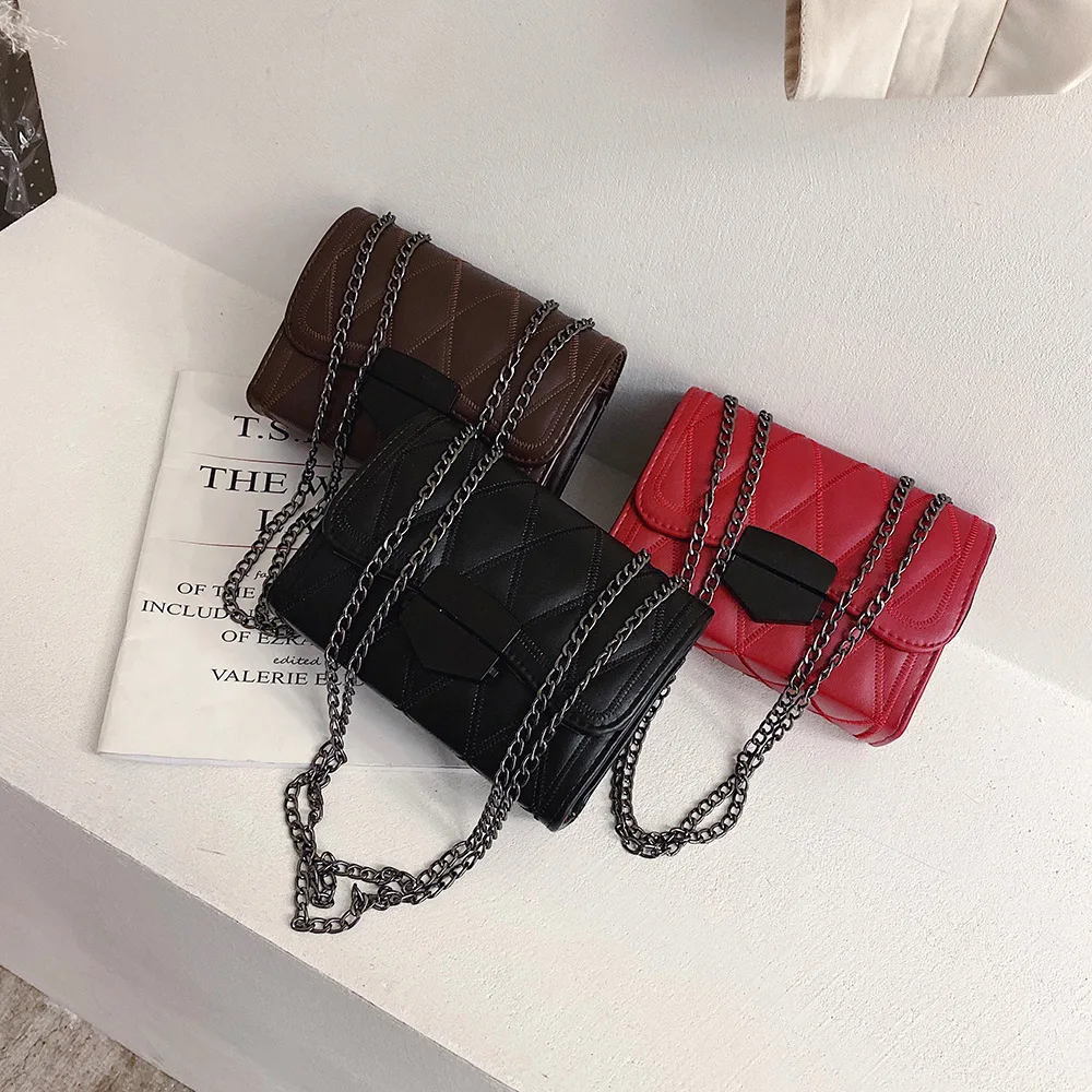 

WOMEN'S Bag Shoulder Chain Rhombus Bag Mobile Phone Outdoor Casual Car Suture Fashion Trend New Style