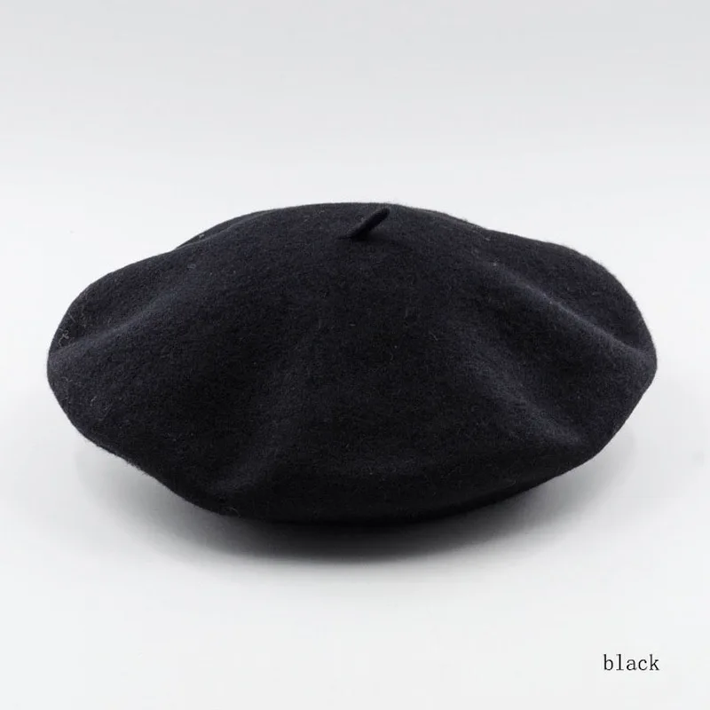 Fashion Autumn Winter Wool Beret Women Ladies Warm Winter Hats Women Solid Color Painter Hat French Bonnet Beanie Ski Cap