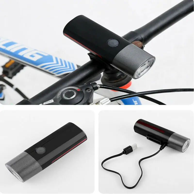Светодиодный USB Перезаряжаемый велосипедный фонарь передняя фара Супер Яркий Мини фара безопасности кемпинга фонарик