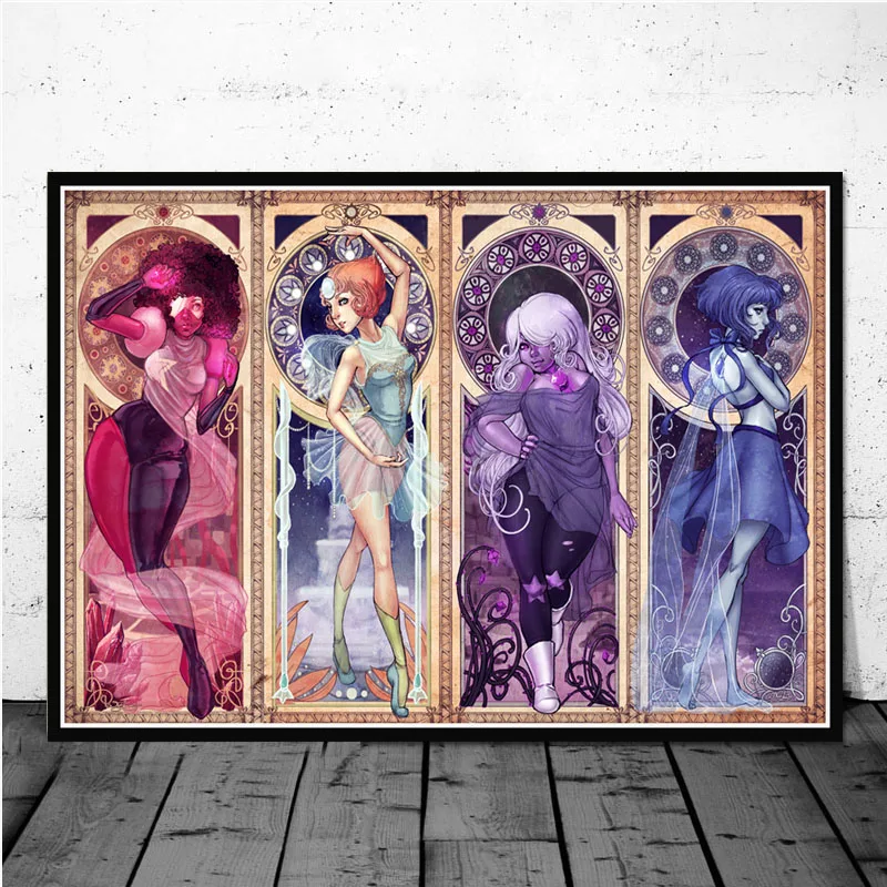 NT130 Oil Painting Hot Steven Universe Big Anime Casrtoon Poster Wall Art Canvas Picture Prints Living Garden Home Room Decor