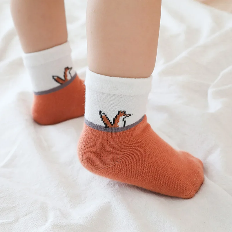 Baby Socks Newborn 5Pairs/lot Autumn And Winter Baby Socks For Girls Cotton Infant Casual Boy Girls Toddler Socks Cartoon