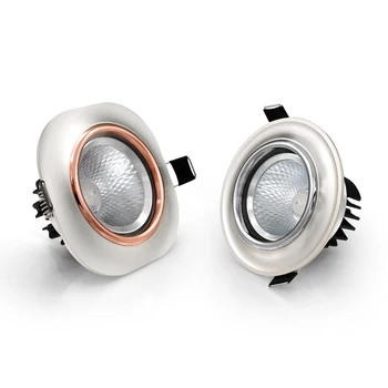 

Led Recessed Downlight Indoor Ceiling Lamp Angle Adjustable 7W Dimmable Lighting AC110V 220V For Clothes Store Hotel Bedroom