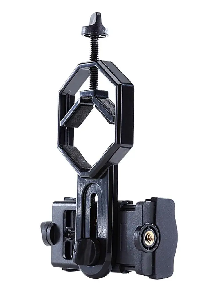 phone stand for bike Adjustable Metal/ABS Cellphone Adapter Mount Microscope Spotting Scope Telescope Clip Bracket Phone Stand Holder smartphone stand
