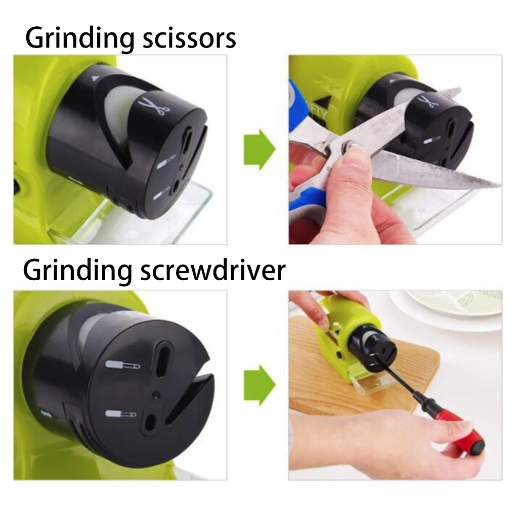 Two Stages(Diamond& Ceramic) Kitchen Knife Sharpener knives Sharpening Stone Household Knife Sharpener Kitchen Tools
