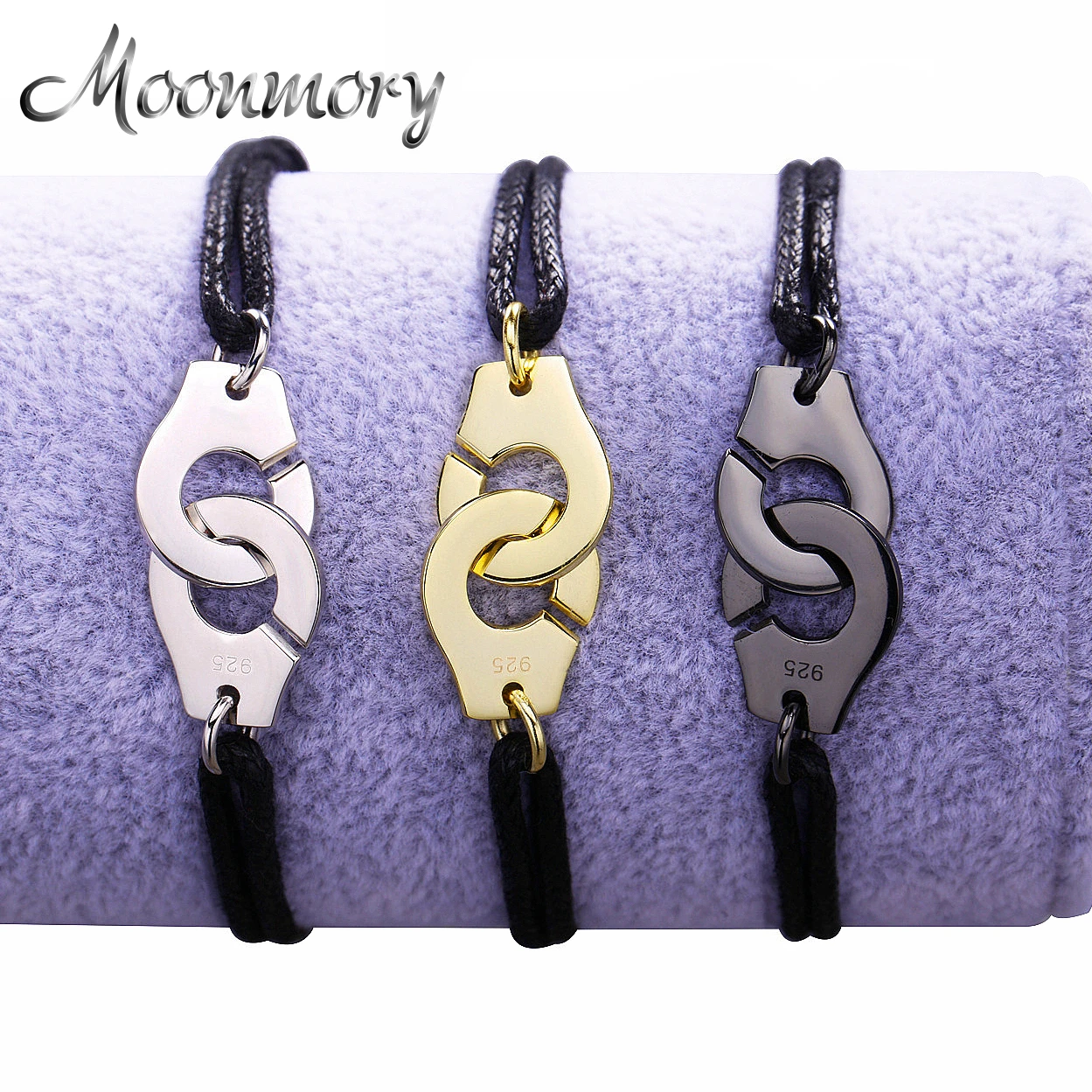 Moonmory серебряный браслет на руку 925 стерлингового серебра свадебные браслеты для женщин и мужчин ottes