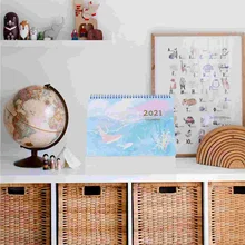 Bloc notes créatif calendrier 2021, 1 ensemble, pour bureau, tablette, calendrier
