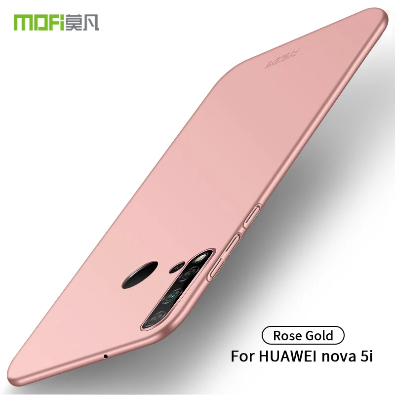MOFI для huawei P20 Lite /Nova 5i Чехол Жесткий ПК Тонкий чехол для телефона P20Lite задняя крышка защитный экран - Цвет: Rose Gold