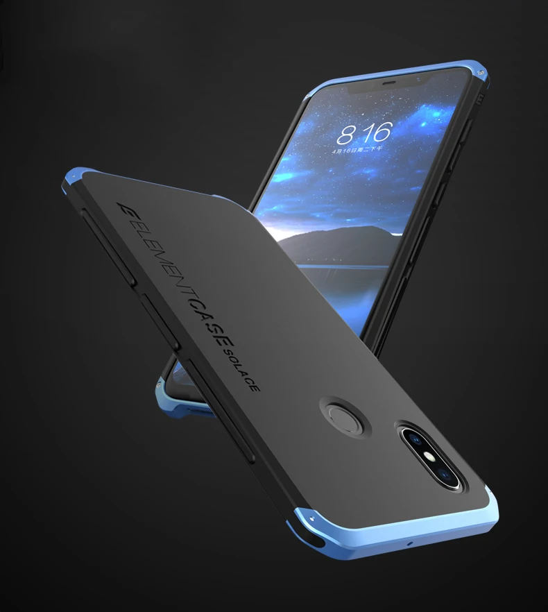 Чехол для Xiaomi Mi 8 роскошный противоударный металлический чехол с бронированным