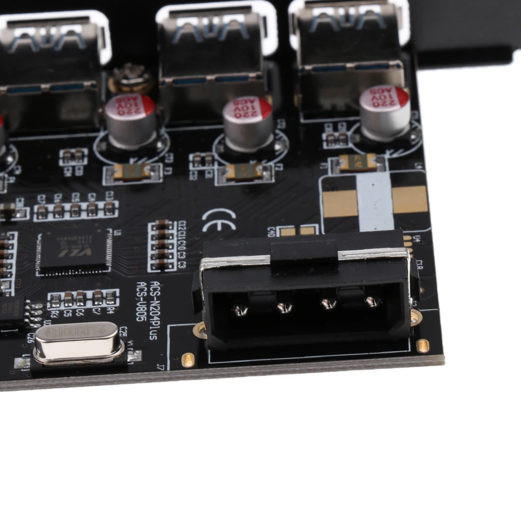 PCI-E к USB 3,0 4-Порты и разъёмы карта с разъемом PCI Express контроллер адаптер Мощность разъем
