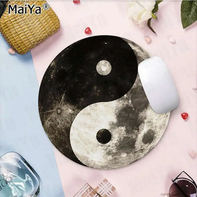 MaiYa золото и серебро Yin Yang1 круглый коврик для мыши PC компьютерный коврик компьютерный стол коврик для игр