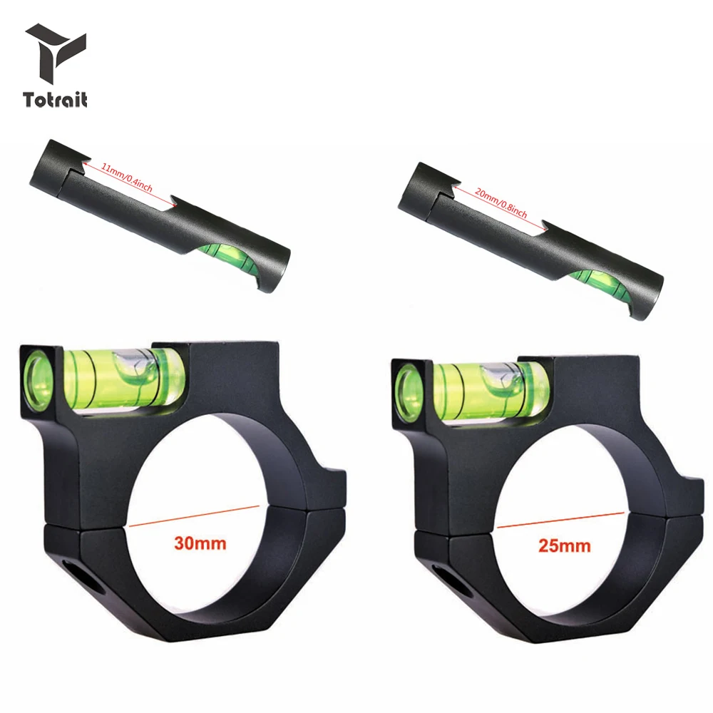 

TOtrait 11mm/20mm/25.4mm/30mm Rifle Airgun Scope Ring Bubble Level for Airsoft Hunting Gun Rifle Scope Mount Adapter