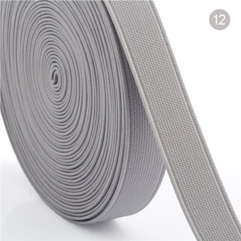 12 grey 20 мм эластичная лента высокоэластичная лента эластичная лента DIY кружево отделка шитье поясная лента аксессуары для одежды 28 метров* 3 рулона - Цвет: 12 grey
