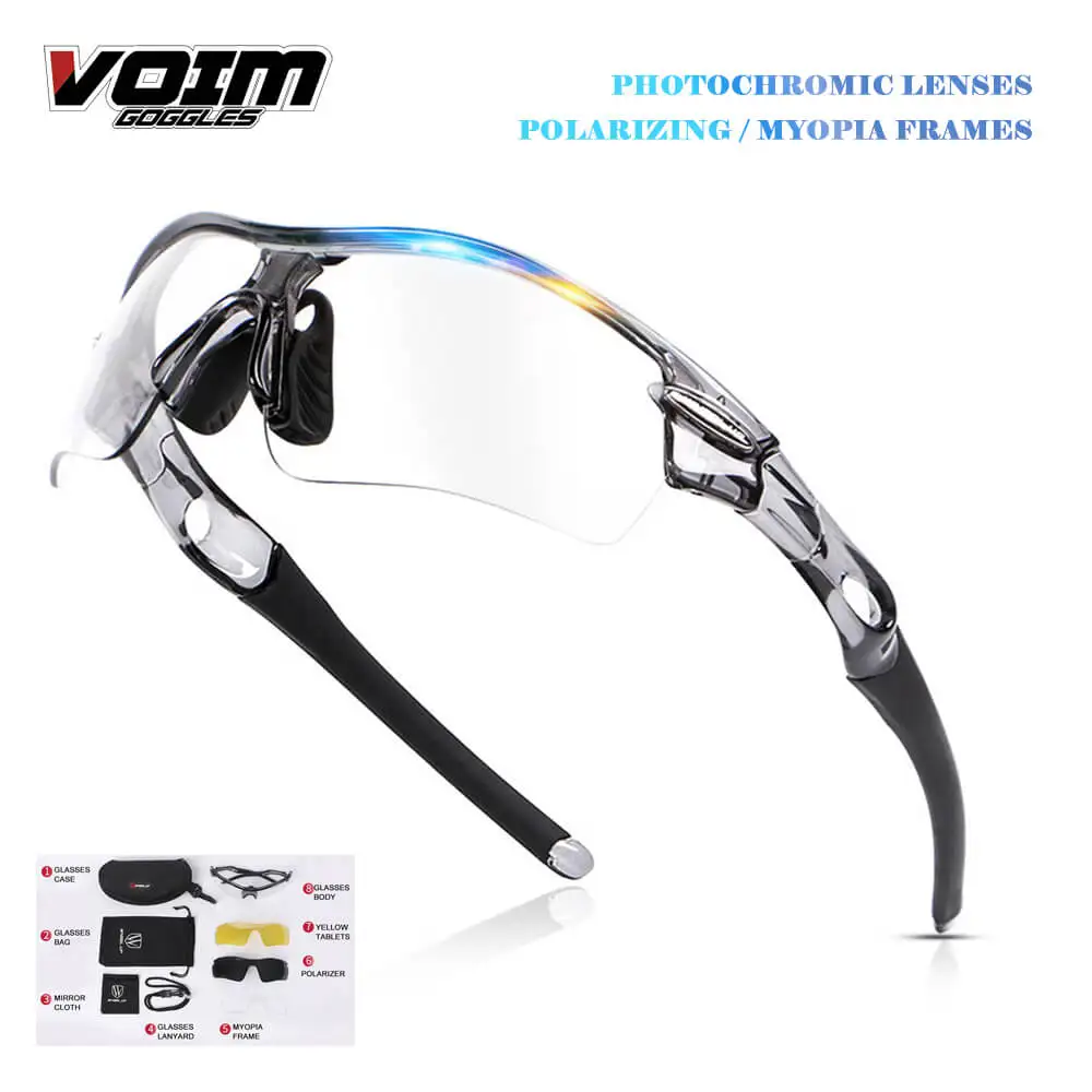  Photochromic lenses/polarizing/myopia frames Cycling Glasses Road Bike Cycling Eyewear Sunglasses M