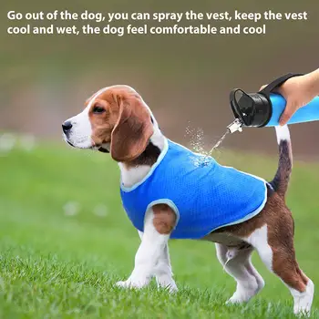 

New Summer Dog Cooling Vest Coats Swamp Cooler Lightweight Breathable Elastic Reduce Heat Pet Clothes Adjustable Pet Products S/