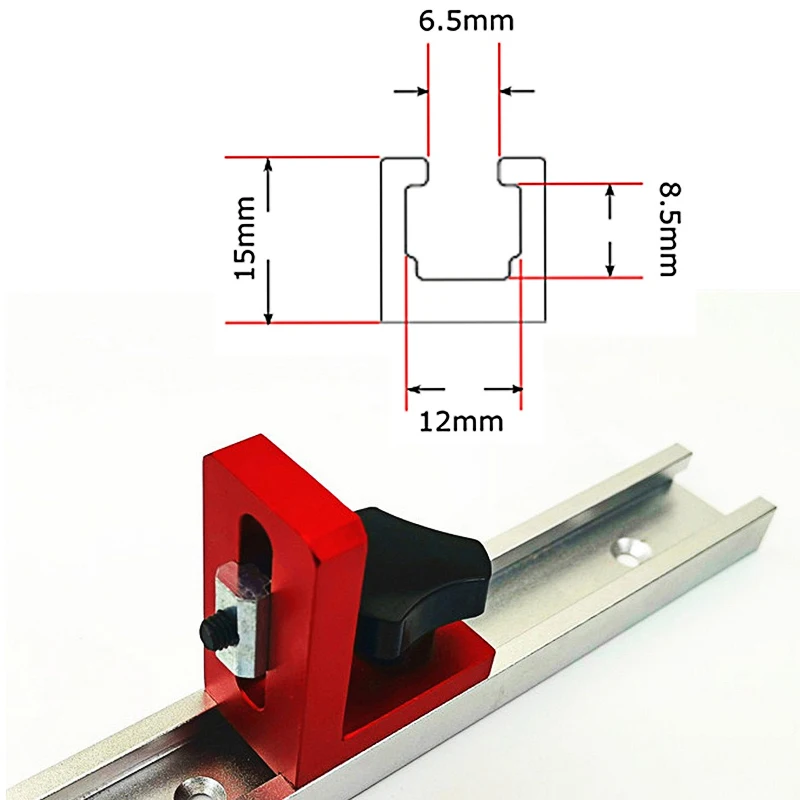 35 45 T-Slot Miter Track Stop Sliding Miter Gauge Fence Connector Rail Retainer Chute T-track Locator Milling Woodwork T Track
