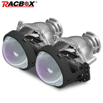 

Racbox 2pcs 3.0'' Hella Blue film Bi xenon HID Projector Lens Use D1S D2S D3S D4S HID Bulb Replacement 12V Car LHD Headlight