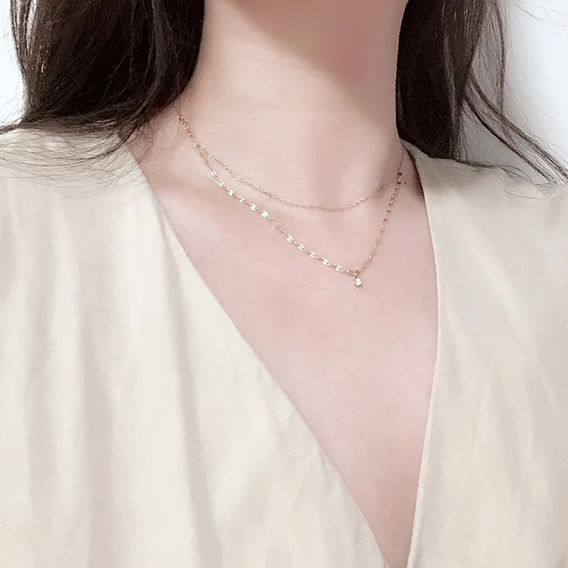 Timeless Wonder Titanium Zirconia Chains Layered Necklace Women Stainless Steel Jewelry Punk Boho Gothic Ins Statement Gold 5321