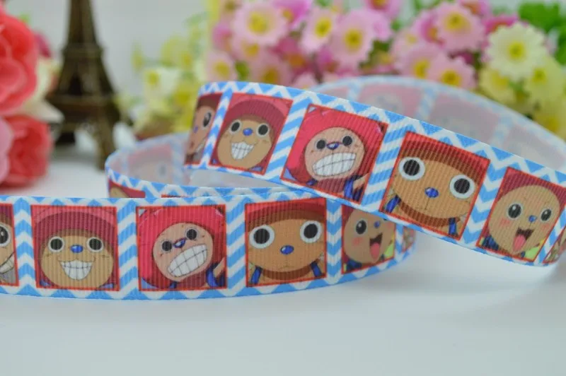 50Y 7/" 22 мм мультфильм печатных корсажная лента, бант для волос DIY ручной работы одежда материалы оптом OEM