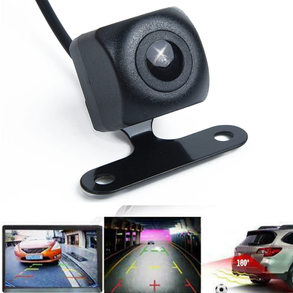 

180 Degree Car Rear View Camera 12V Reverse Backup Parking Cameras Guiding Line Waterproof HD Fisheye Lens Cam Vehicle Camera