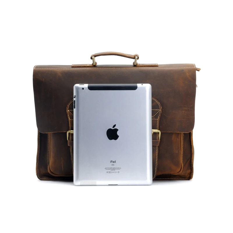 Cena Top Grade mężczyzna mężczyzna rocznika prawdziwa końska skóra skórzana teczka Messenger torba na ramię Portfolio laptopa przypadku biura torebka 1061