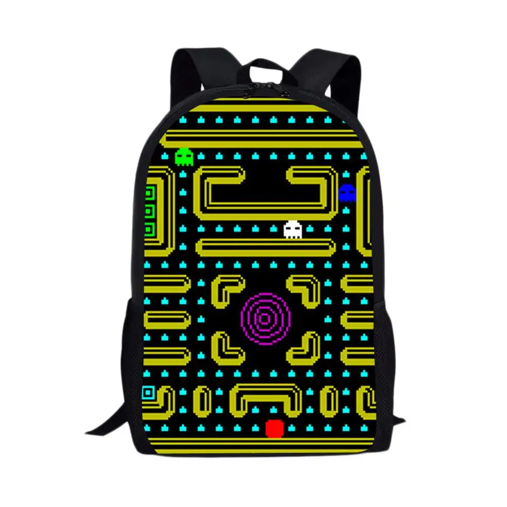 LMYD5303C WHEREISART детские школьные сумки с принтом игры Pacman для мальчиков и девочек, сумка на плечо, рюкзак на заказ, рюкзак-мешок для книг Escolares - Цвет: LMYD5303C