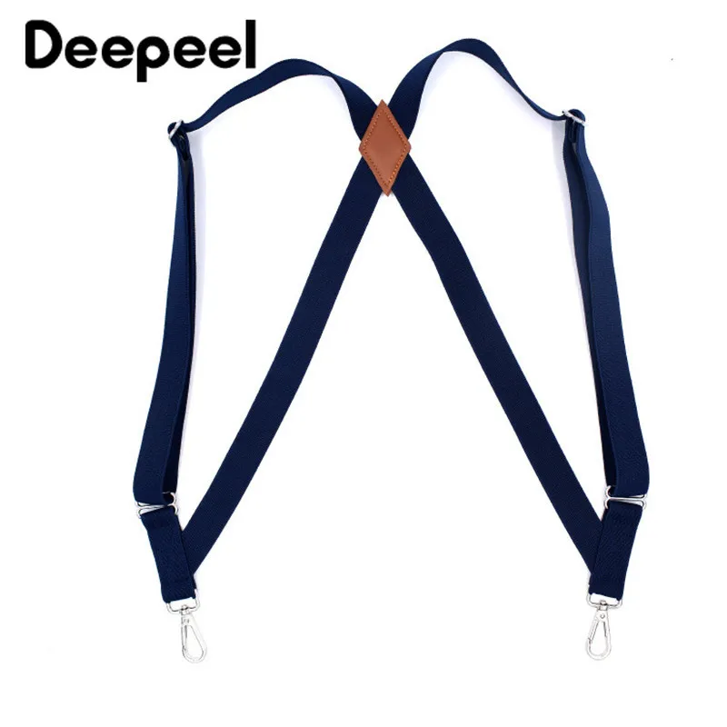 Deepeel 1 шт. 2,5*125 см эластичное полотно из полиэфира Регулируемый 2 Sanp подтяжки с пряжками унисекс X Тип костюм декоративные ремни SP061