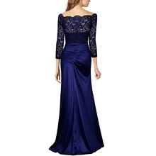 Винтажные вечерние платья русалки, длинные, с открытыми плечами, вырез лодочкой,, сексуальные, кружевные, элегантные, вечерние платья, рукав три четверти, Robe De