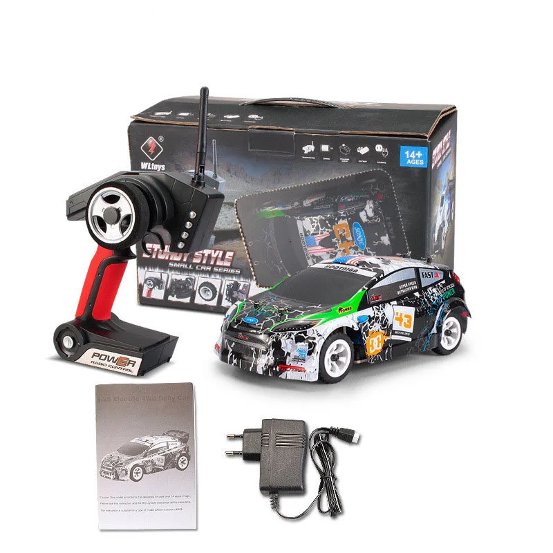 Wltoys K989 1/28 2,4G 4WD матовый пульт дистанционного управления игрушка RC автомобиль RTR с передатчиком - Цвет: Черный