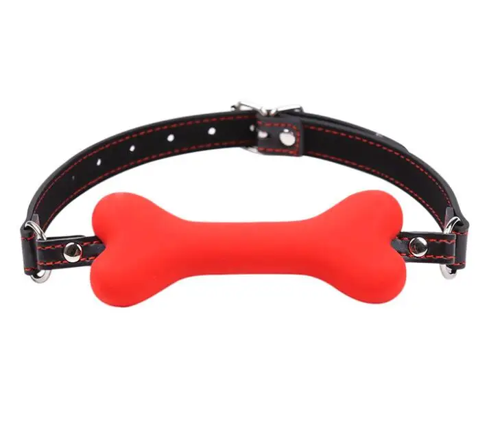 Bavaglio per bocca aperta in morbido silicone a forma di osso di cane, ideale per bondage,_voghion.com