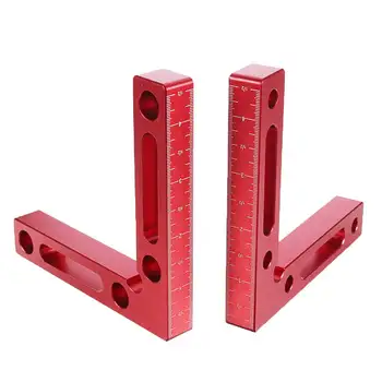 

2 Pcs Aluminium Alloy 90 Degree 120x120mm Precision Clamping Woodworking Machinist Square Positioning Right Angle Clamping Ruler