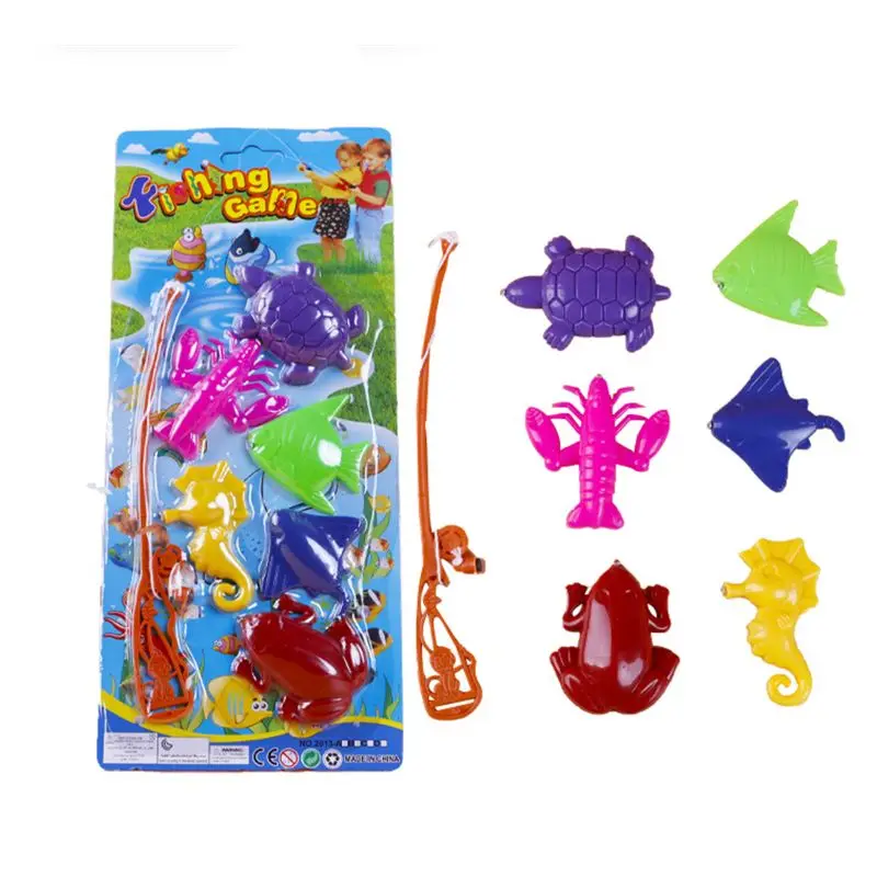 

7Pcs Magnetic Fishing Toys For Children 6 Kinds Of Fish + 1 Fishing Rod Set